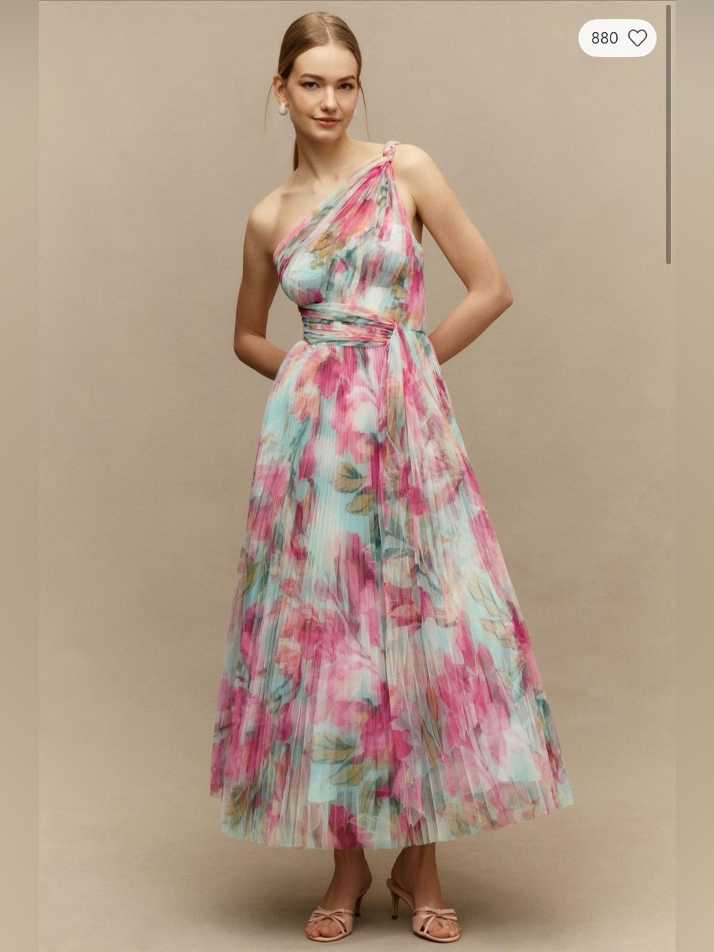 Hutch x Anthropologie Floral Tulle Dress Mint Size 8 NWT